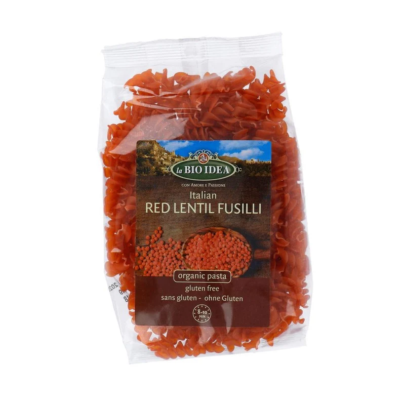 La Bio Idea Fusilli Rode Linzen 250 gram