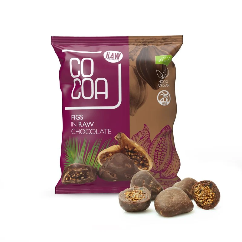 Cocoa Vijgen met Pure Chocolade RAW 70 gram