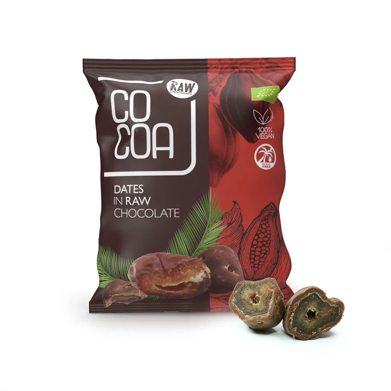 Cocoa Dadels met Pure Chocolade RAW 70 gram