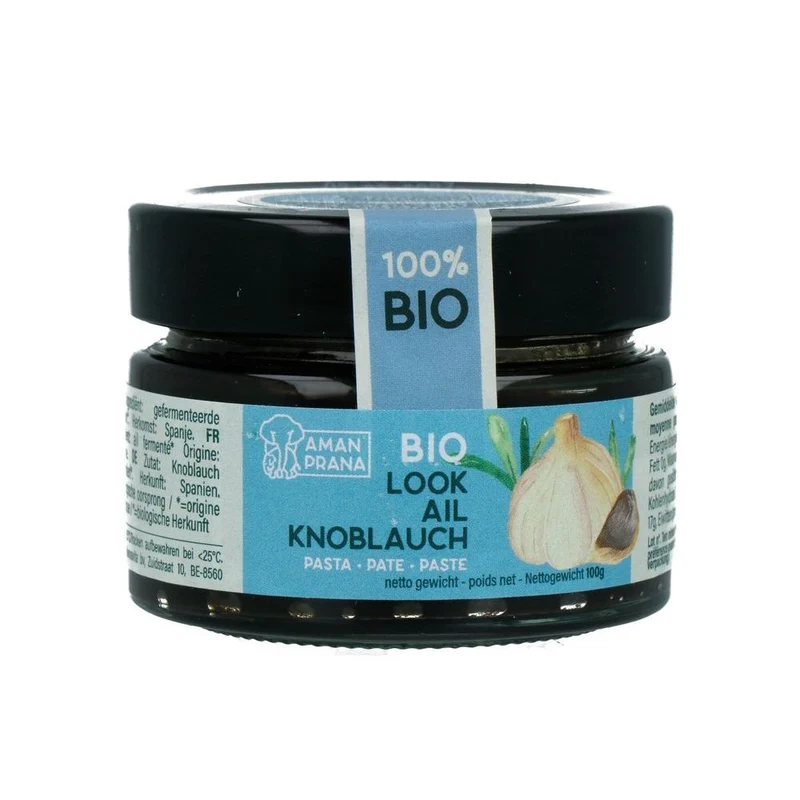 Amanprana Zwarte knoflookpoeder pasta 100 gram