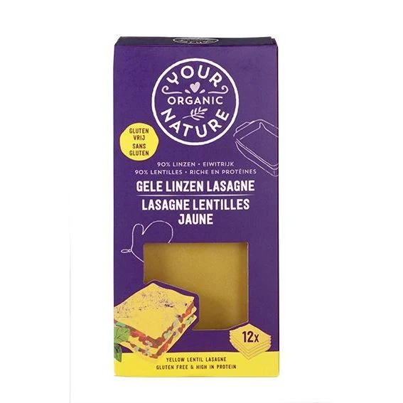 Your Organic Nature Lasagne van gele linzen bio 250 gram