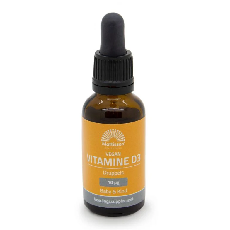 Mattisson Vitamine D3 baby & kind 10mcg vegan druppels 25 ml