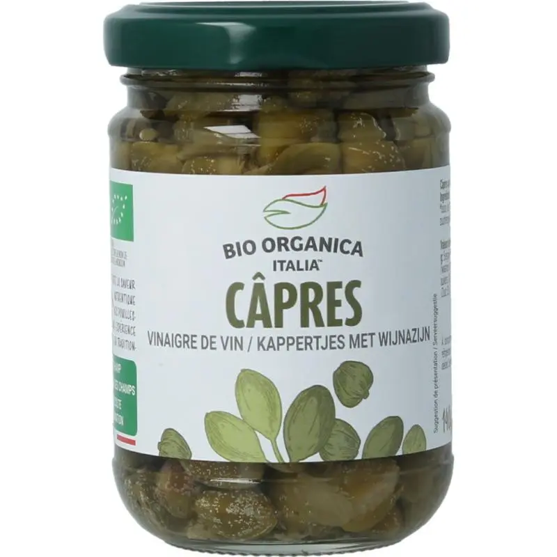 Bio Organica Italia Kappertjes in azijn bio 140 gram