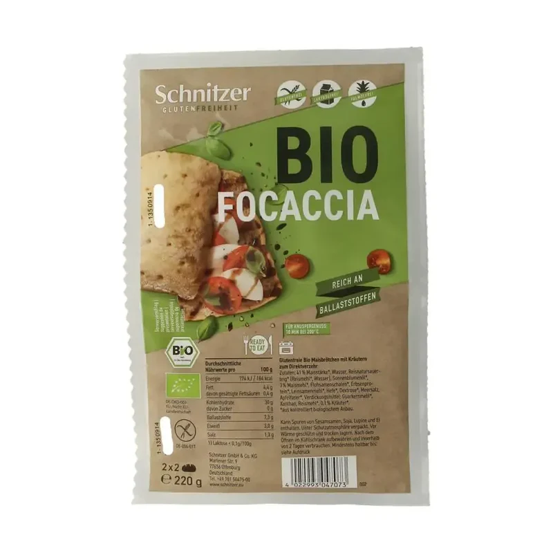 Schnitzer Focaccia 4 stuks 220 gram