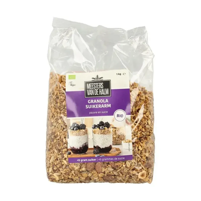 De Halm Granola suikerarm