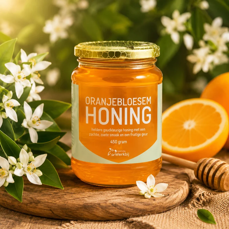 Oranjebloesemhoning – Zonnige Sinaasappelhoning (Fruitig & Vloeibaar) 🍊