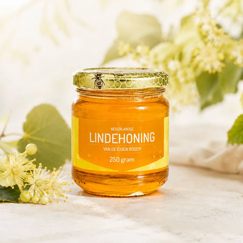 Nederlandse Lindehoning – Vloeibare Thee-honing met Frisse Muntsmaak