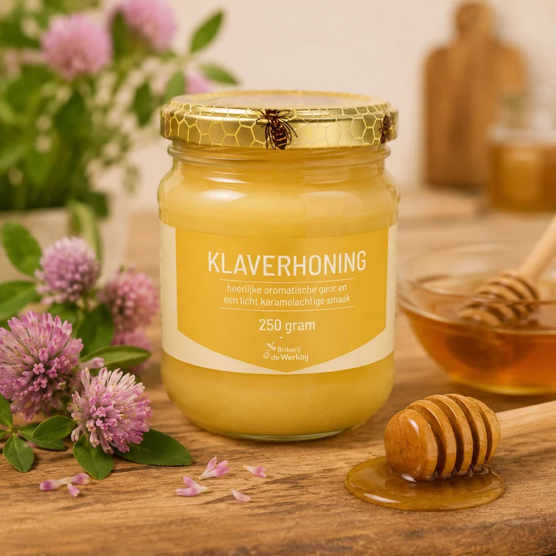 Klaverhoning – zachte crèmehoning met licht karamelachtige smaak