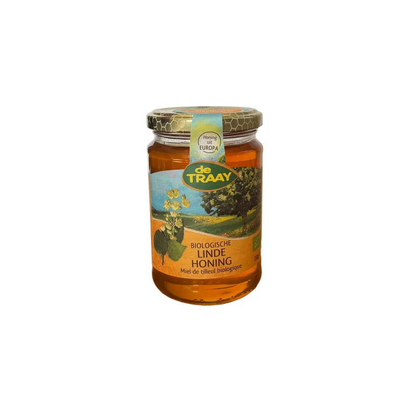 Biologische lindehoning Bulgarije 350g de Traay (vloeibaar)