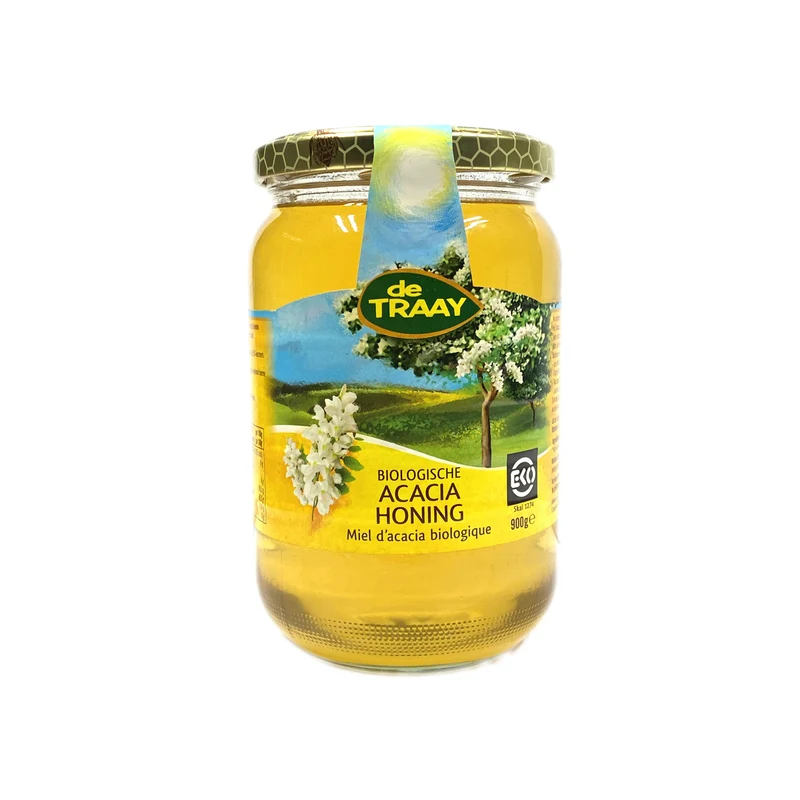 Biologische acaciahoning vloeibare - 900g - de Traay