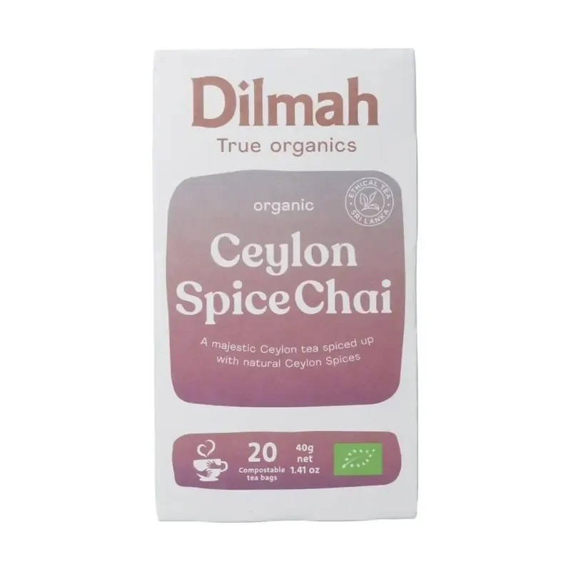 Dilmah Ceylon spice chai tea biologisch 20 zakjes