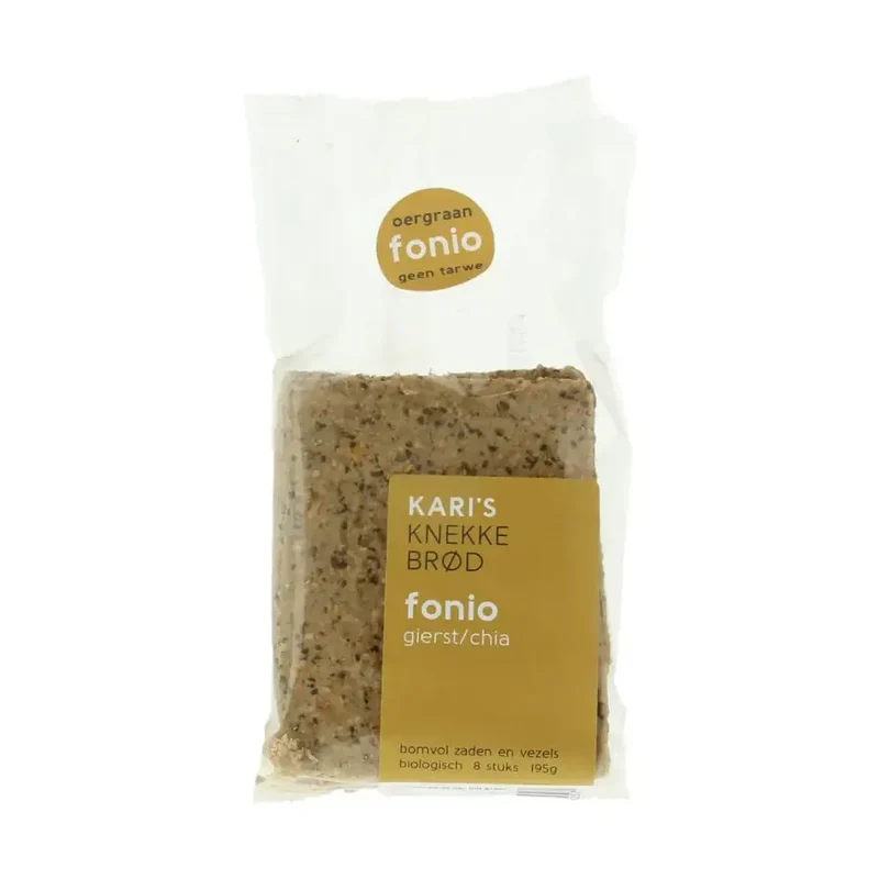 Kari's Crackers Knekkebrod fonio gierst/chia bio 195 gram