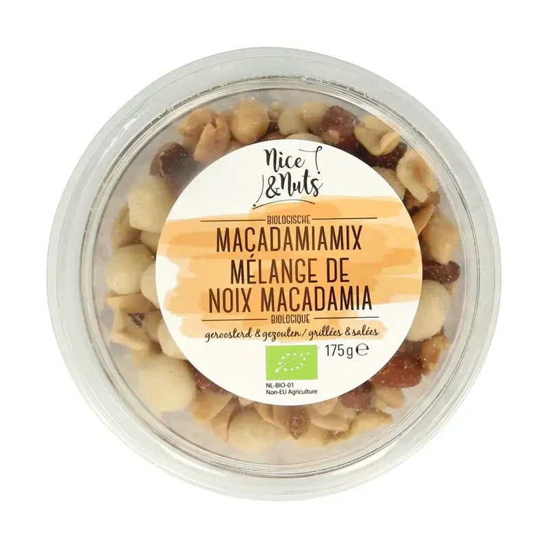 Nice & Nuts Macadamia mix met zeezout 175 gram