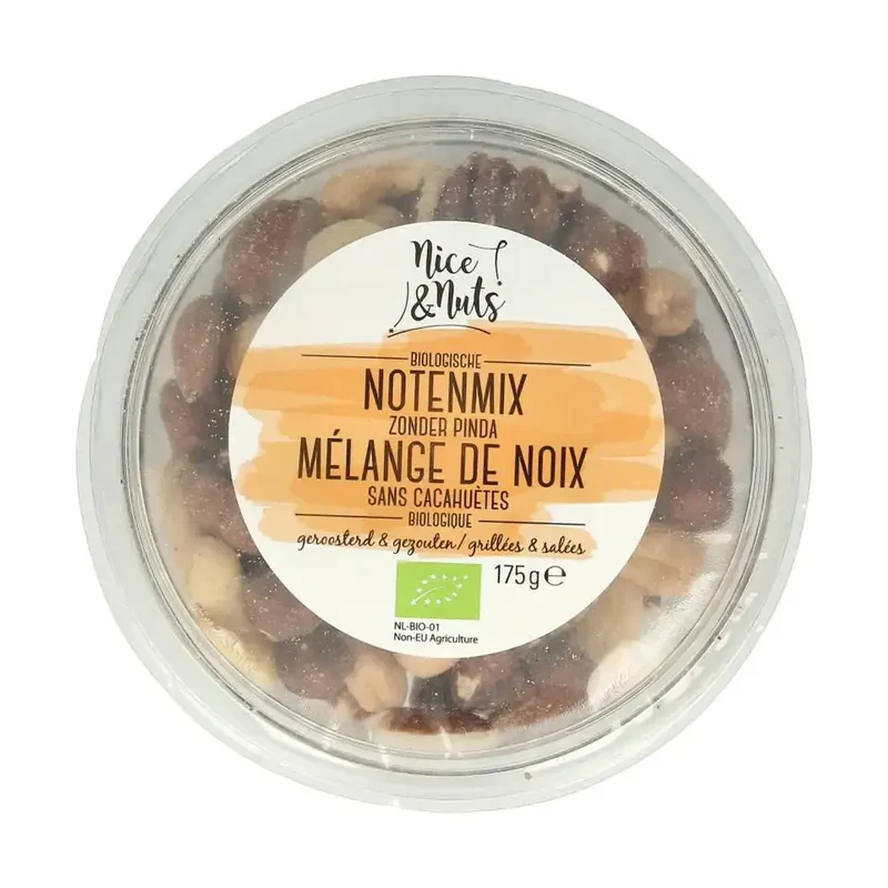 Nice & Nuts Notenmix gebrand zonder pinda met zeezout 175 gram