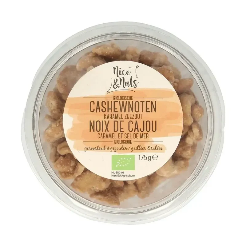 Nice & Nuts Cashewnoten karamel zeezout 175 gram