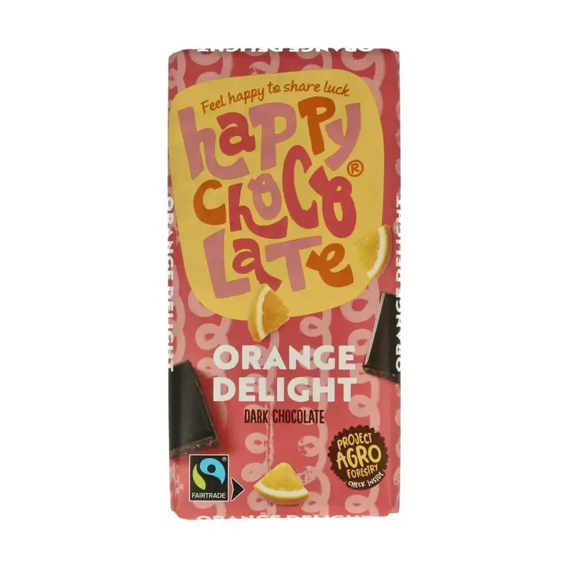 Happy Chocolate Puur sinaasappel bio 100 gram