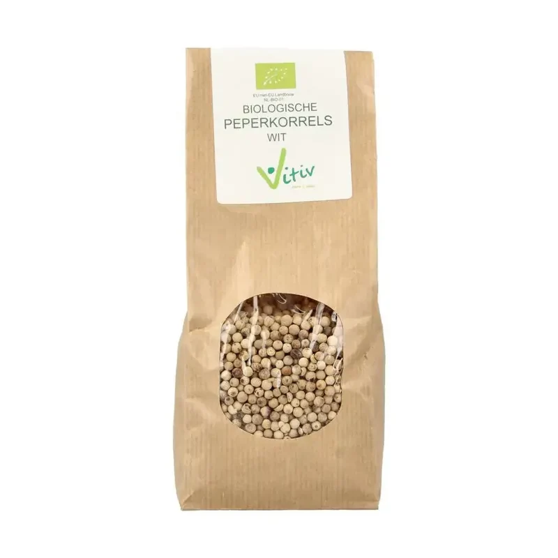 Vitiv Peperkorrels wit bio 250 gram