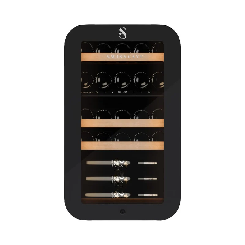 Swisscave Wijnkoelkast | WLB-120DF-BLACK | 2 Zone
