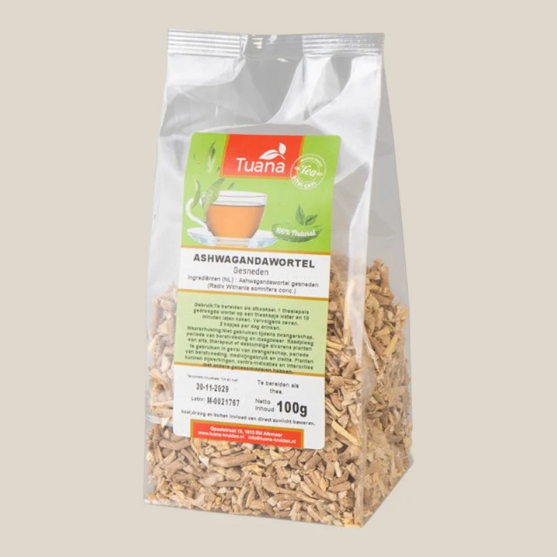 Ashwagandawortel Gesneden 100g