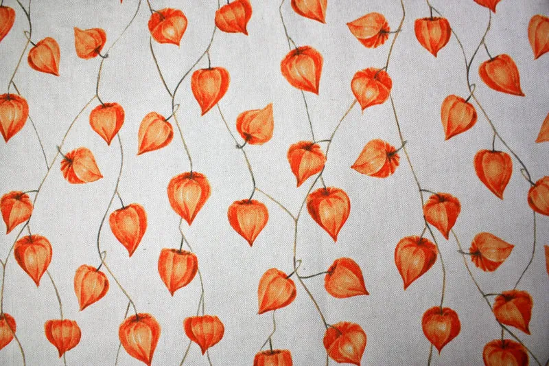 Marbella Tafelloper - Oranje Lampionnen - 80% Katoen - 20% Polyester - 50 cm x 140 cm