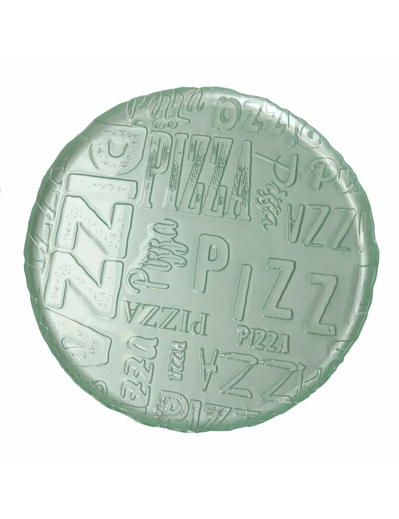 Brandani Pizzabord - Aquamarijn - Glas - Ø 34 cm