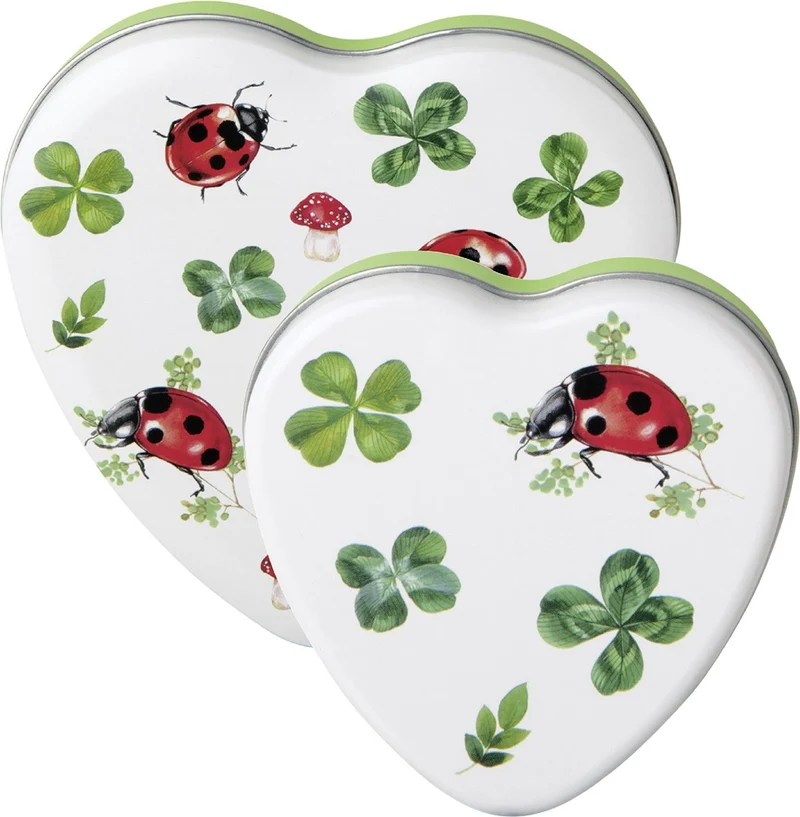 IHR Lucky Ladybug Blikje - Klein - Metaal - 8 cm x 8,5 cm x 3 cm