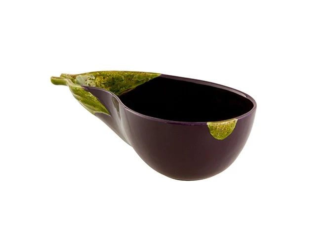 Bordallo Pinheiro Beringela Schaal - Aubergine - Paars - Aardewerk - 26 cm x 14,5 cm