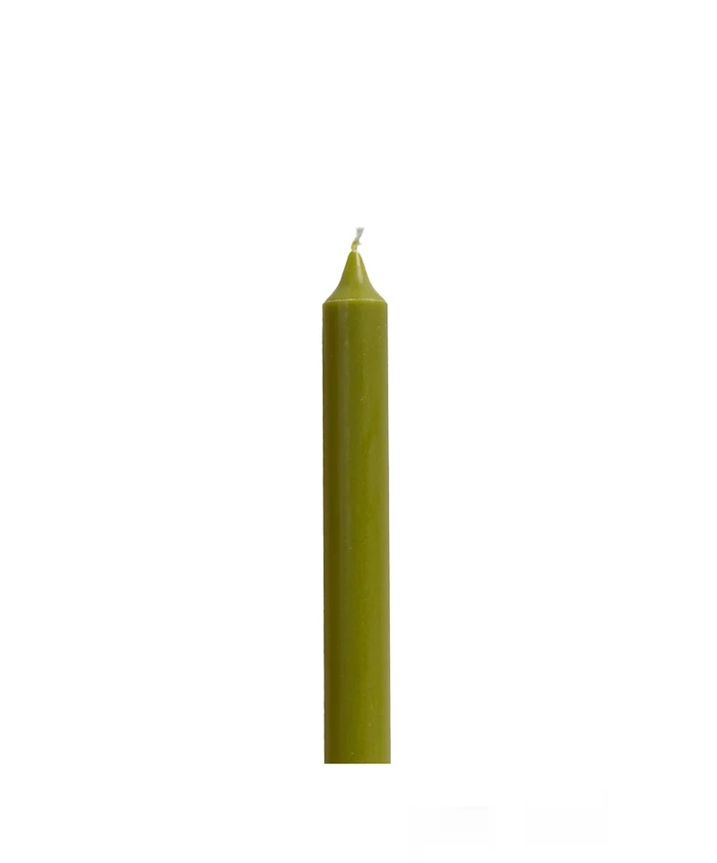 Rustik Lys Stearine Dinerkaars - Olive - 28 cm