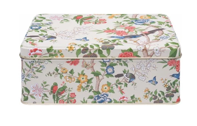 Sanderson Chinoiserie Hall Blik - Metaal - 19,5 cm x 15,5 cm x 7,5 cm
