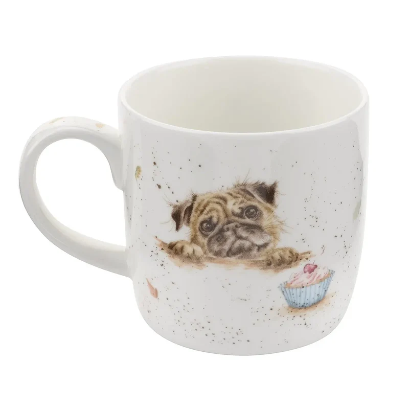 Wrendale Designs Pug Love Beker - Fine Bone China - 300 ml