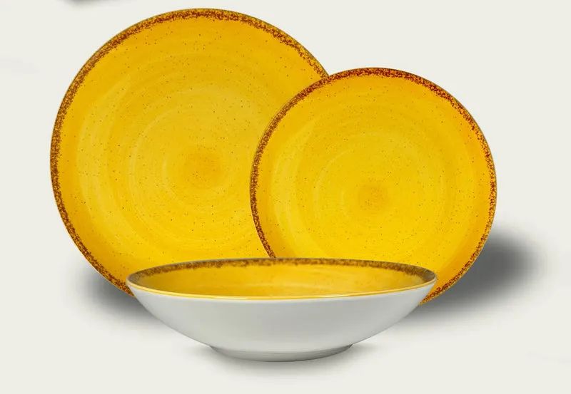 Arca Pepper Dinerbord - Geel - Porselein - Ø 27 cm