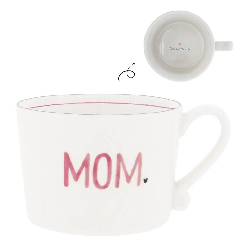 Bastion Collections White/Rose Mom Beker - Aardewerk - 300 ml