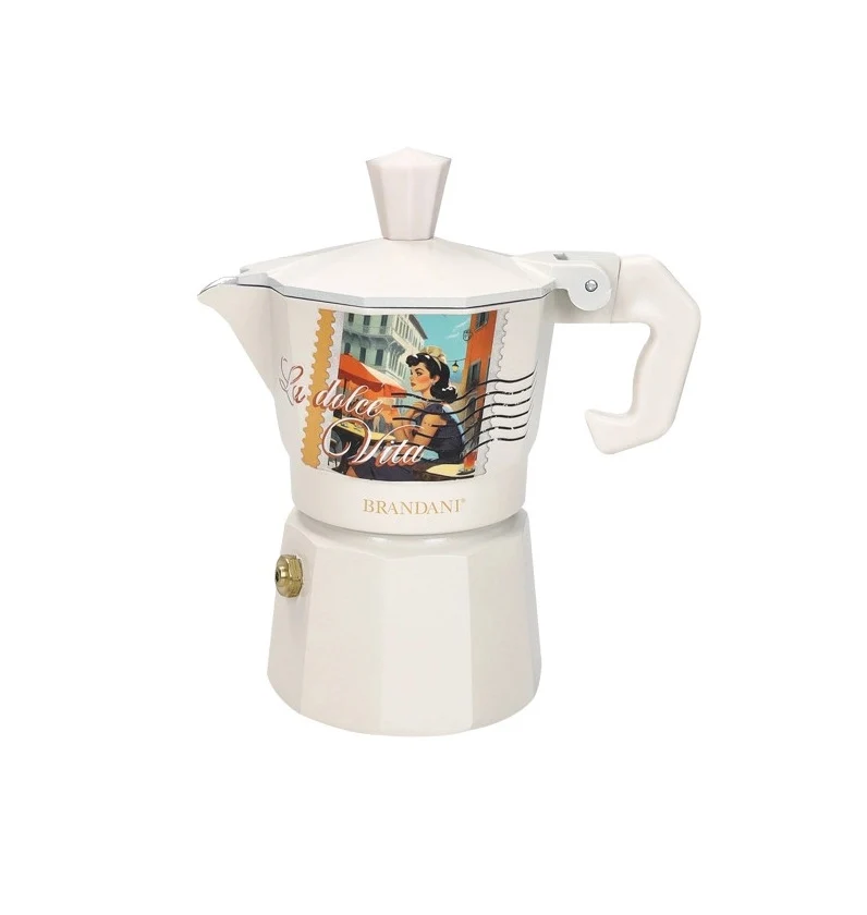 Brandani La Dolce Vita Expressomaker - Ivoorkleur - Aluminium