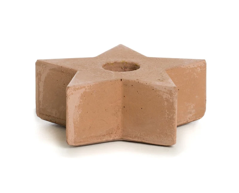 Rustik Lys Kandelaar Concrete Star - Beton - 5,5 cm x 5,5 cm