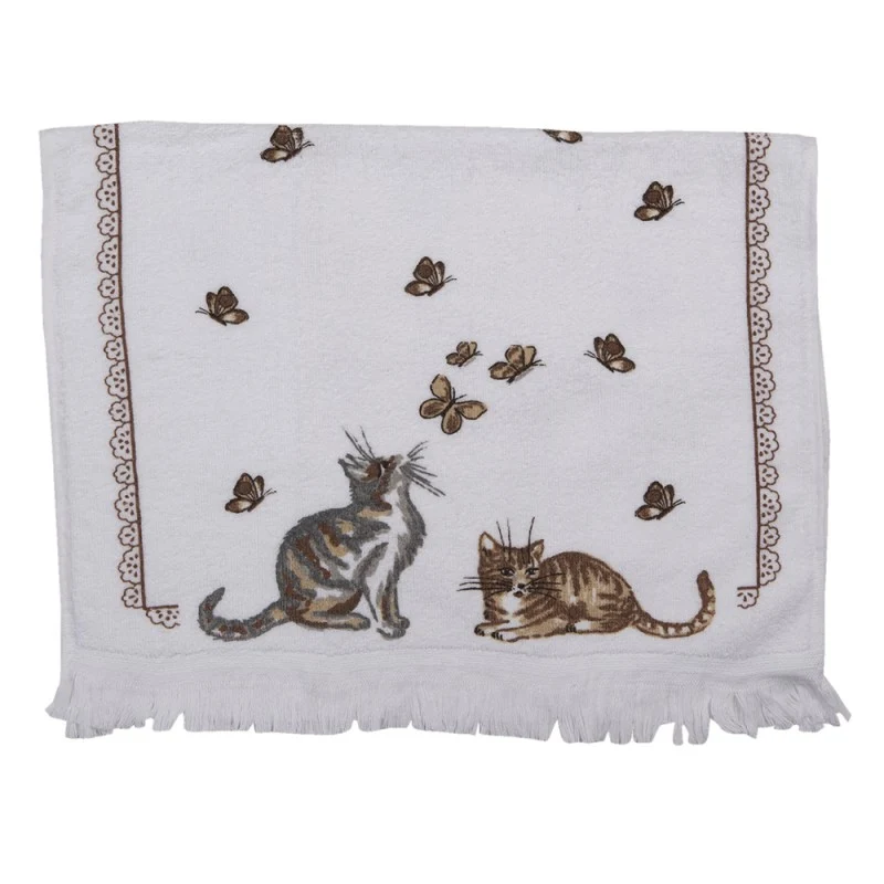 Clayre & Eef Gastendoekje - Katten - 100% Katoen - 40 cm x 66 cm