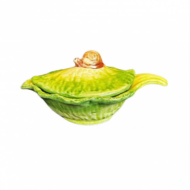 Piccobella Schaal met Deksel - Slakje - Keramiek - 19 cm x 3 cm
