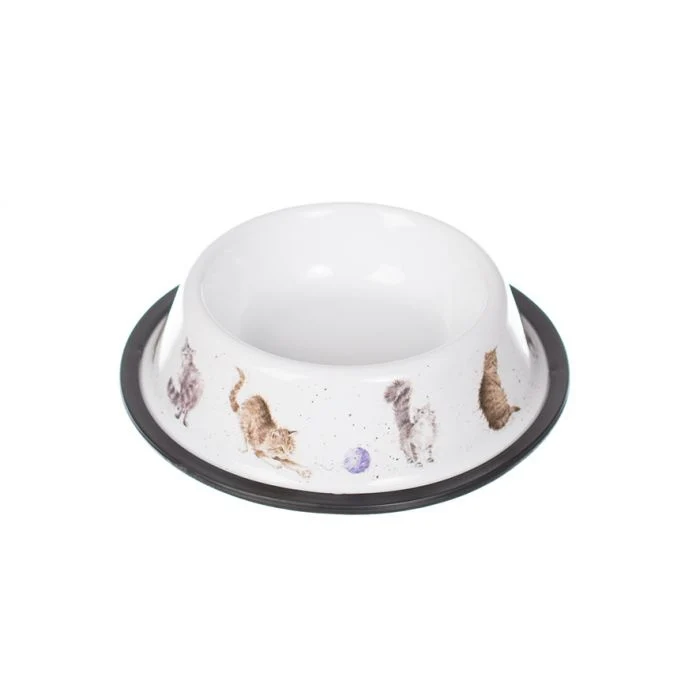 Wrendale Designs Katten Voerbak - Metaal/Kunststof - Ø 15 cm