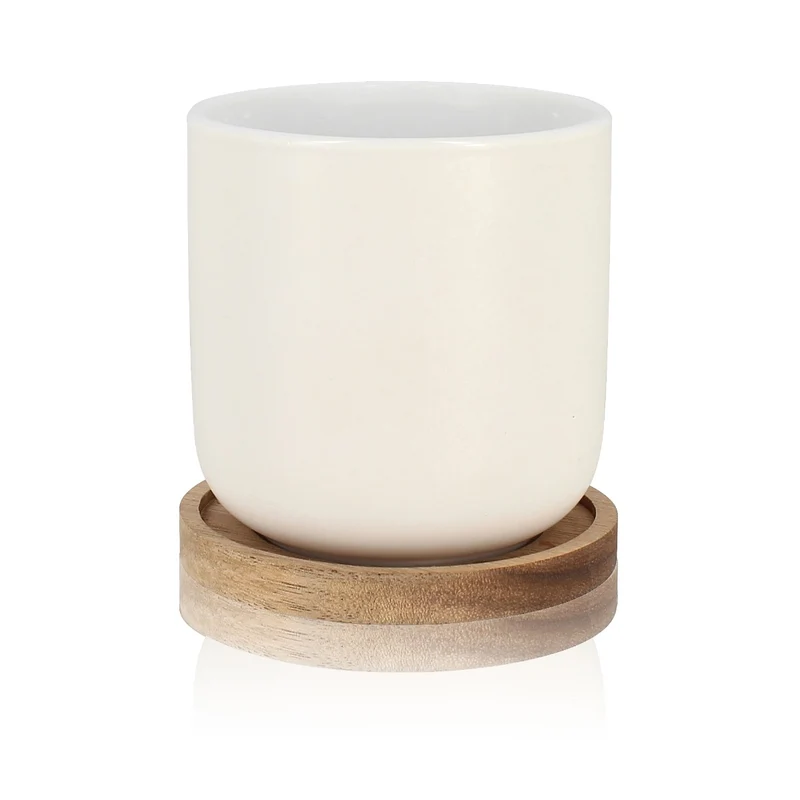 OGO Living Enzo Beker - Porselein/Hout - 250 ml
