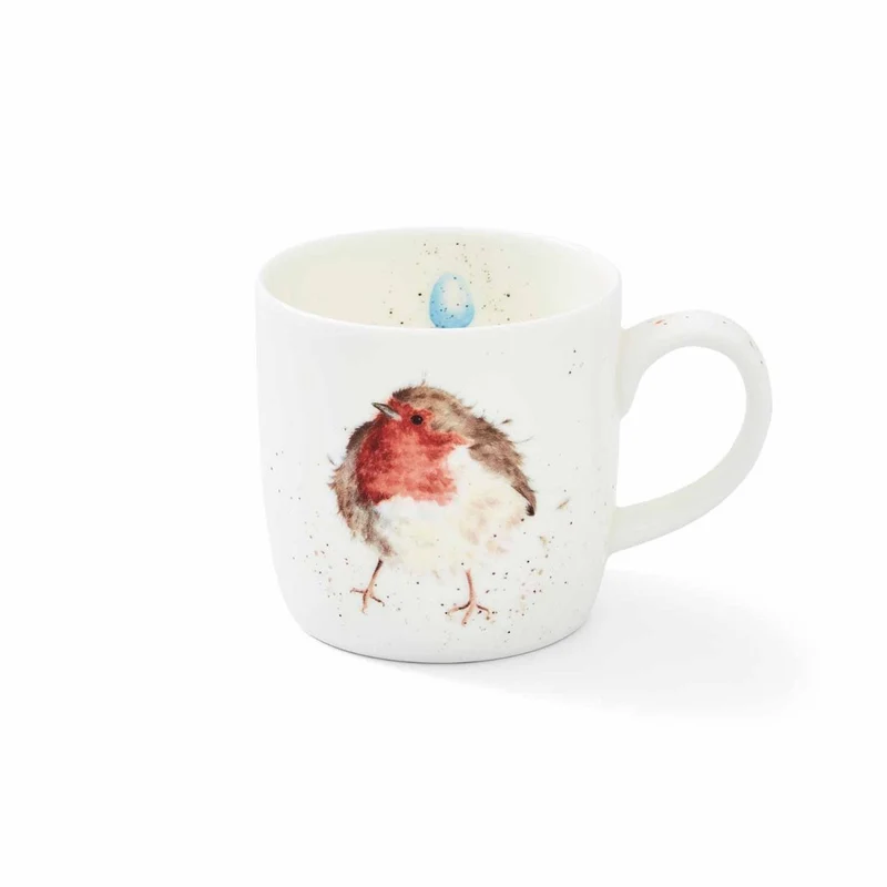 Wrendale Designs Garden Friend Robin Beker - Roodborstje - Fine Bone China - 300 ml