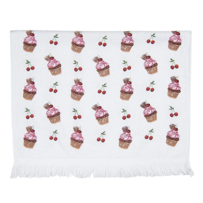 Clayre & Eef Gastendoekje - Cupcakes - 100% Katoen - 40 cm x 66 cm
