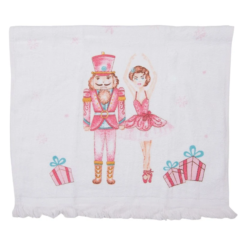 Clayre & Eef Gastendoekje - Notenkraker en Ballerina - 100% Katoen - 40 cm x 66 cm