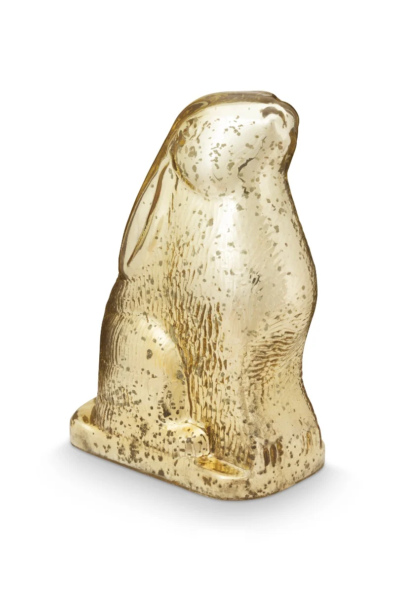 Pip Studio Decoratie Haas - Goudkleurig - Metaal - 19,5 cm x 26 cm