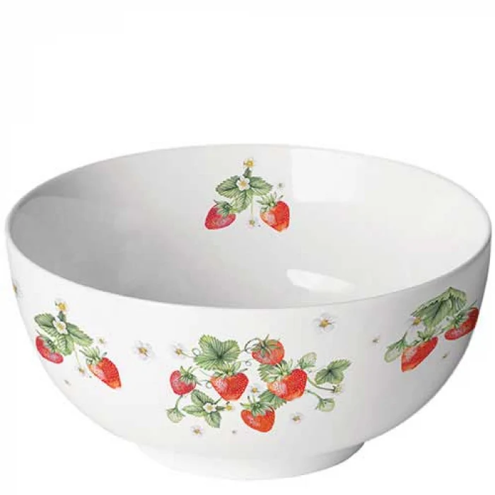 Ambiente Bunch of Strawberries Schaaltje - Fine Bone China - Ø 14 cm