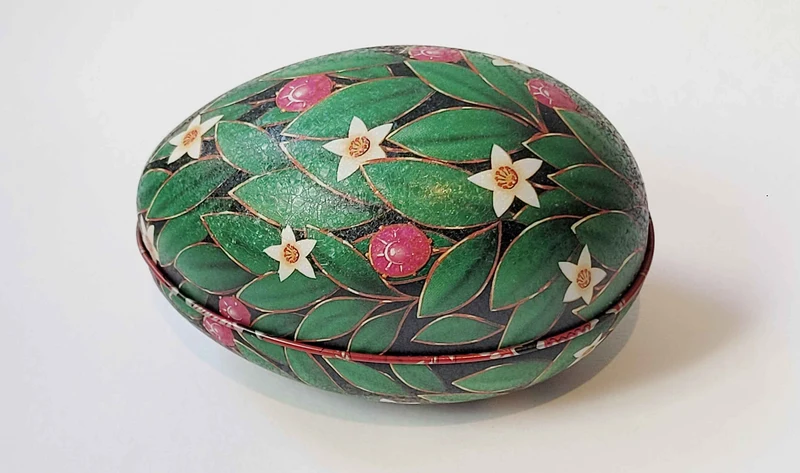 Fabergé Ei Heritage Blikje - Groen - Metaal - 11 cm x 6,9 cm x 7,1 cm