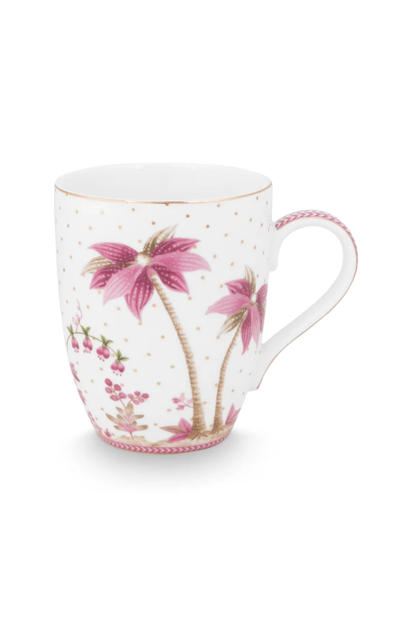 Pip Studio Jolie Dots Gold Pink Beker - Porselein - 365 ml