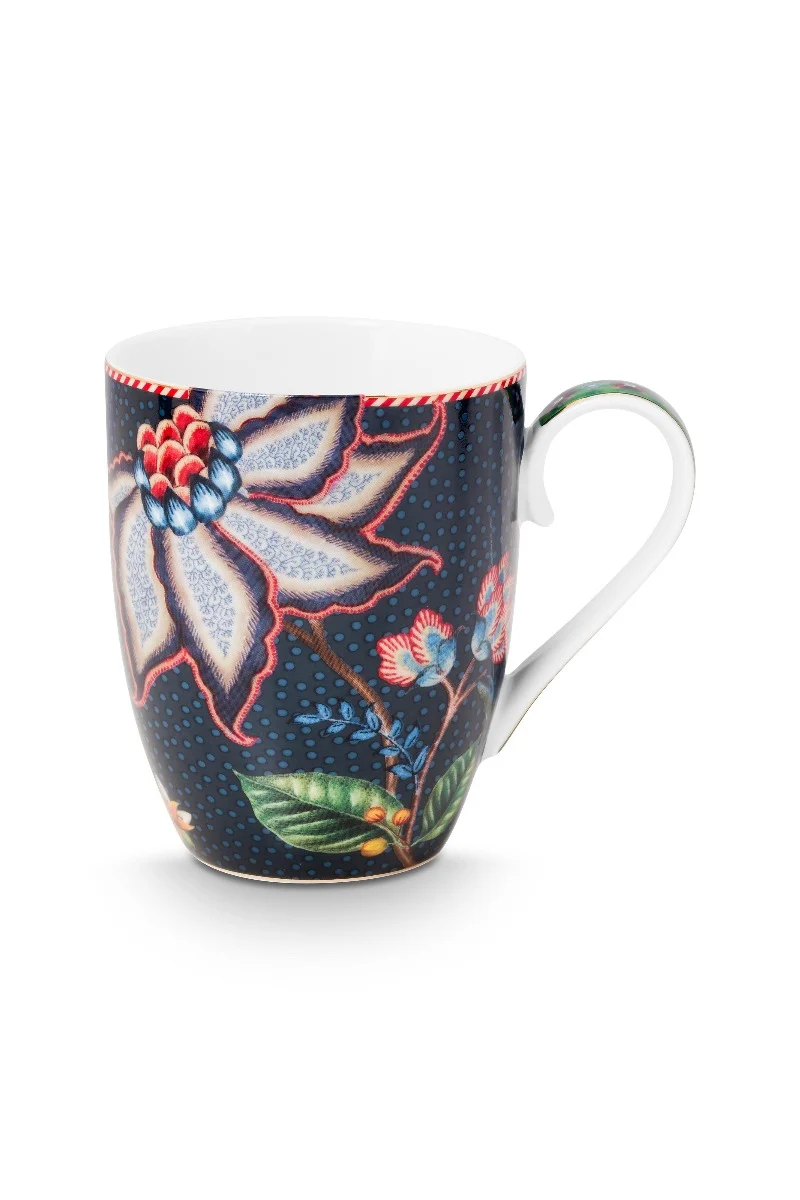 Pip Studio Flower Blues Blue Beker - Porselein - 365 ml