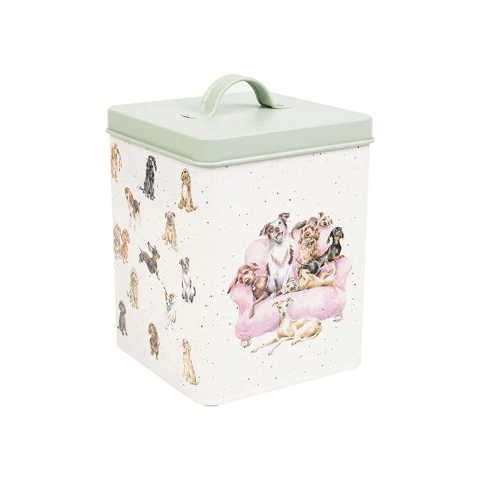 Wrendale Designs Hondenvoer Blik - Koolstofstaal - 14 cm x 14 cm x 20,5 cm