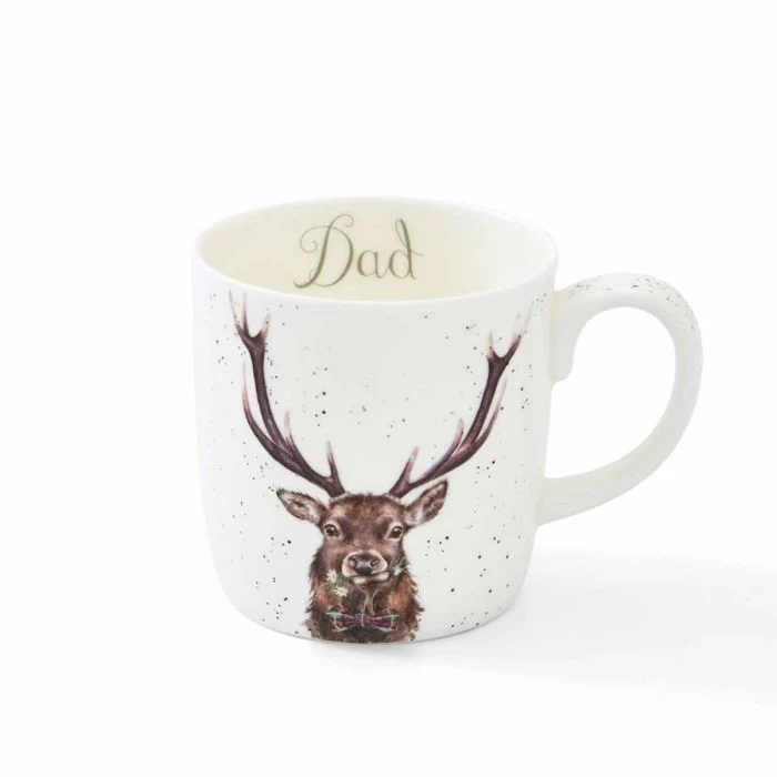 Wrendale Designs Dad Stag Beker - Hert - Fine Bone China - 400 ml