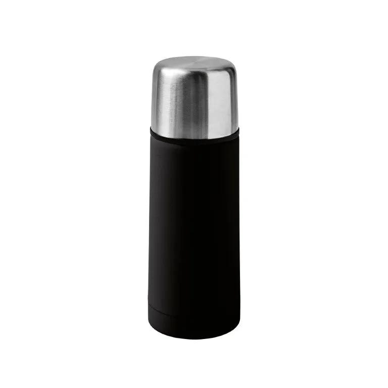 Brandani Thermosfles - Zwart - RVS/Rubber - 350 ml