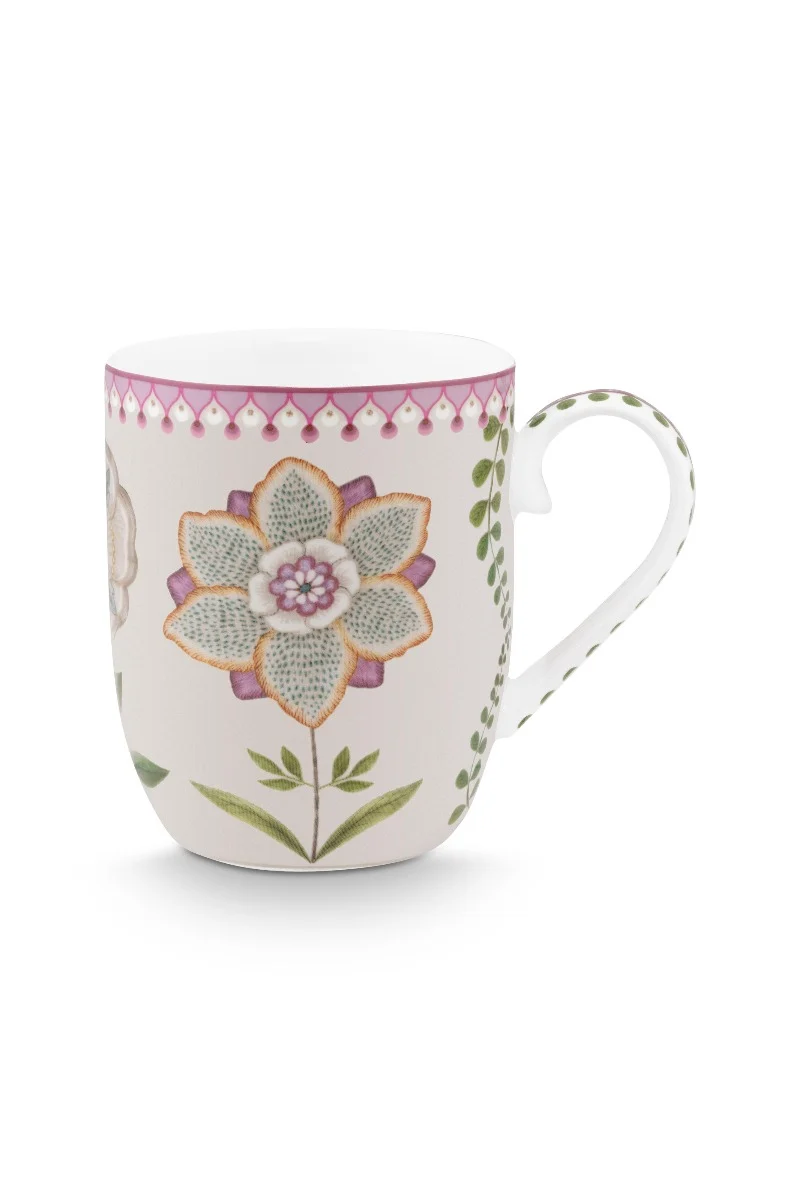 Pip Studio Lily & Lotus Off White Beker - Porselein - 200 ml